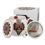 Kubek porcelanowy z zaparzaczem DUO ETNO PARZENICA 430 ml
