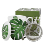 Kubek porcelanowy z zaparzaczem DUO TROPICAL MONSTERA 380 ml