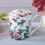 Kubek porcelanowy z zaparzaczem i pokrywką 360 ml