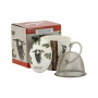 Kubek porcelanowy z zaparzaczem i pokrywką BY AGATA HAJDECKA 380 ml
