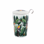 Kubek porcelanowy z zaparzaczem i pokrywką EIGENART TEAEVE RAINFOREST WIELOKOLOROWY 350 ml