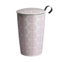 Kubek porcelanowy z zaparzaczem i pokrywką porcelanowy EIGENART TEAEVE STONE PLATIN DARK 350 ml