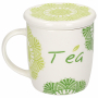 Kubek z zaparzaczem porcelanowy TEA JASNY ZIELONY 400 ml