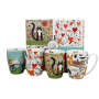Kubki porcelanowe DUO ANIMALS KOCI ŚWIAT 360 ml 4 szt.