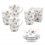 Kubki porcelanowe z podkładkami DUO ROMANTIC SAFA 400 ml 4 szt.