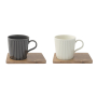 Kubki porcelanowe ze spodkami EASY LIFE TAKE A BREAK 380 ml 2 szt.