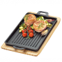 KUCHENPROFI BBQ 32 x 22 cm - patelnia grillowa żeliwna z deską