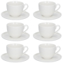 LA PORCELLANA BIANCA Corte 80 ml 6 szt. - filiżanki do espresso porcelanowe ze spodkami