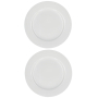 LA PORCELLANA BIANCA Essenziale 30 cm 2 szt. - patery na ciasto porcelanowe