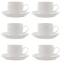 LA PORCELLANA BIANCA Momenti 200 ml 6 szt. - filiżanki do kawy i herbaty porcelanowe ze spodkami