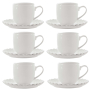 LA PORCELLANA BIANCA Momenti 85 ml 6 szt. - filiżanki do espresso porcelanowe ze spodkami