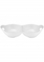 LADELLE Loop Serving Bowl podwójna biała - miseczka do dipów i na przekąski porcelanowa
