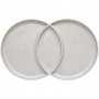 LADELLE Loop Serving Platter 42 x 26,5 cm jasnoszary - talerz na przekąski porcelanowy