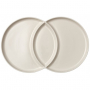 LADELLE Loop Serving Platter 42 x 26,5 cm kremowy - talerz na przekąski porcelanowy