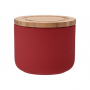 LADELLE Stak Soft Canister niski 0,45 l czerwony- pojemnik ceramiczny na żywność