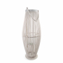 Lampion dekoracyjny bambusowy LUCIE LUCK BIAŁY 70 cm
