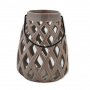 Lampion dekoracyjny ceramiczny PEAR BRĄZOWY 15 cm