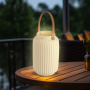 Lampion dekoracyjny porcelanowy LED DECORATION CREAM 20 cm