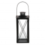 Lampion dekoracyjny metalowy LANTERN CZARNY 31 cm