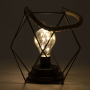 Lampion dekoracyjny led metalowy VICTOR CZARNY 20 cm