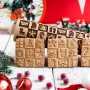 LEGALNE WAŁKI Szachy Bożonarodzeniowe 24 cm - mały wałek dekoracyjny do ciasta obrotowy drewniany