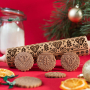 LEGALNE WAŁKI I Love Christmas 45 cm - wałek świąteczny do ciasta obrotowy drewniany