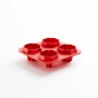 LEKUE Fortune Origamis 4 szt. czerwone - foremki do ciastek z wróżbą silikonowe