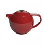 LOVERAMICS Pro Tea Red 0,6 l czerwony - dzbanek porcelanowy z zaparzaczem