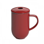 LOVERAMICS Pro Tea Red 450 ml czerwony - kubek porcelanowy z zaparzaczem i pokrywką