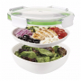 OXO Good Grips On The Go biały - lunch box dwupoziomowy plastikowy