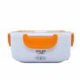 ADLER Heating 1,1 l pomarańczowy - lunch box elektryczny plastikowy dwukomorowy z łyżką