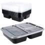 Lunch boxy / Pojemniki trzykomorowe EXCELLENT HOUSEWARE 1,5 l (10 szt.)