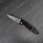 MCUSTA Classic Wave Black Pakka 8 cm - japoński nóż survivalowy składany ze stali nierdzewnej
