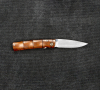 MCUSTA Shinra Emotion Iron wood Damascus 6,5 cm - japoński nóż survivalowy składany ze stali damasceńskiej