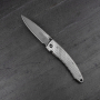 MCUSTA Nami Damascus 8,5 cm - japoński nóż survivalowy składany ze stali damasceńskiej