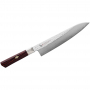 MCUSTA Zanmai Supreme Hammered 21 cm czerwony - nóż szefa kuchni ze stali nierdzewnej 