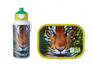 MEPAL Campus Animal Planet Tiger zielony - lunch box / śniadaniówka plastikowa z bidonem