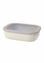 MEPAL Cirqula Oblong Nordic White 2 l popielata - miska kuchenna plastikowa z pokrywką