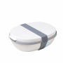 MEPAL Ellipse Duo Nordic White 1,4 l biały - lunch box plastikowy dwukomorowy z pojemnikiem na sos