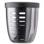 MEPAL Ellipse Fruit & Veggie Pot Nordic Black 0,6 l - pojemnik na owoce i warzywa plastikowy z widelczykiem