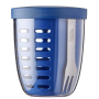 MEPAL Ellipse Fruit & Veggie Pot Vivid Blue 0,6 l - pojemnik na owoce i warzywa plastikowy z widelczykiem