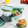 MEPAL Take a Break 0,9 l - lunch box / śniadaniówka plastikowa z dwoma pojemnikami i widelcem