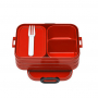 MEPAL Take a Break Nordic Red 0,9 l czerwony - lunch box plastikowy z dwoma pojemnikami i widelcem 