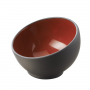 REVOL Solid 40 ml grafitowo-czerwona – miseczka do dipów i na przekąski porcelanowa