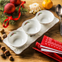 Miseczki do dipów i na przekąski porcelanowe na podstawce EASY LIFE CHRISTMAS CAROL 3 szt.