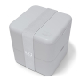 MONBENTO Bento Square Grey Coton 1,7 l - lunch box / śniadaniówka dwukomorowa plastikowa