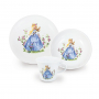 KAHLA Śpiąca Królewna 3 szt. białe - naczynia dla dzieci porcelanowe