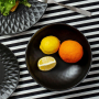 NAVA Soho Classic Black 20 cm - talerz obiadowy głęboki ceramiczny