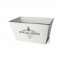 Osłonka na doniczkę metalowa HOME & GARDEN PROSTOKĄT BIAŁA 27,5 cm