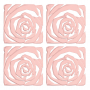 KOZIOL Romance różowe 4 szt. - panele dekoracyjne plastikowe na ścianę